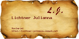 Lichtner Julianna névjegykártya